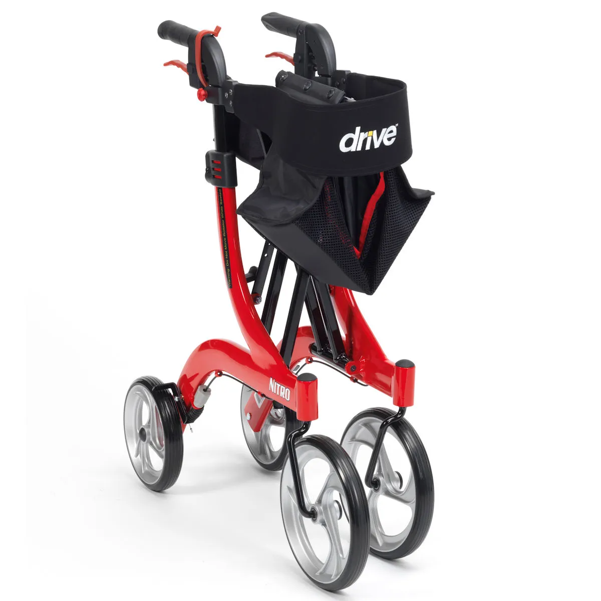 Mini Nitro Rollator Folded In Red.jpg